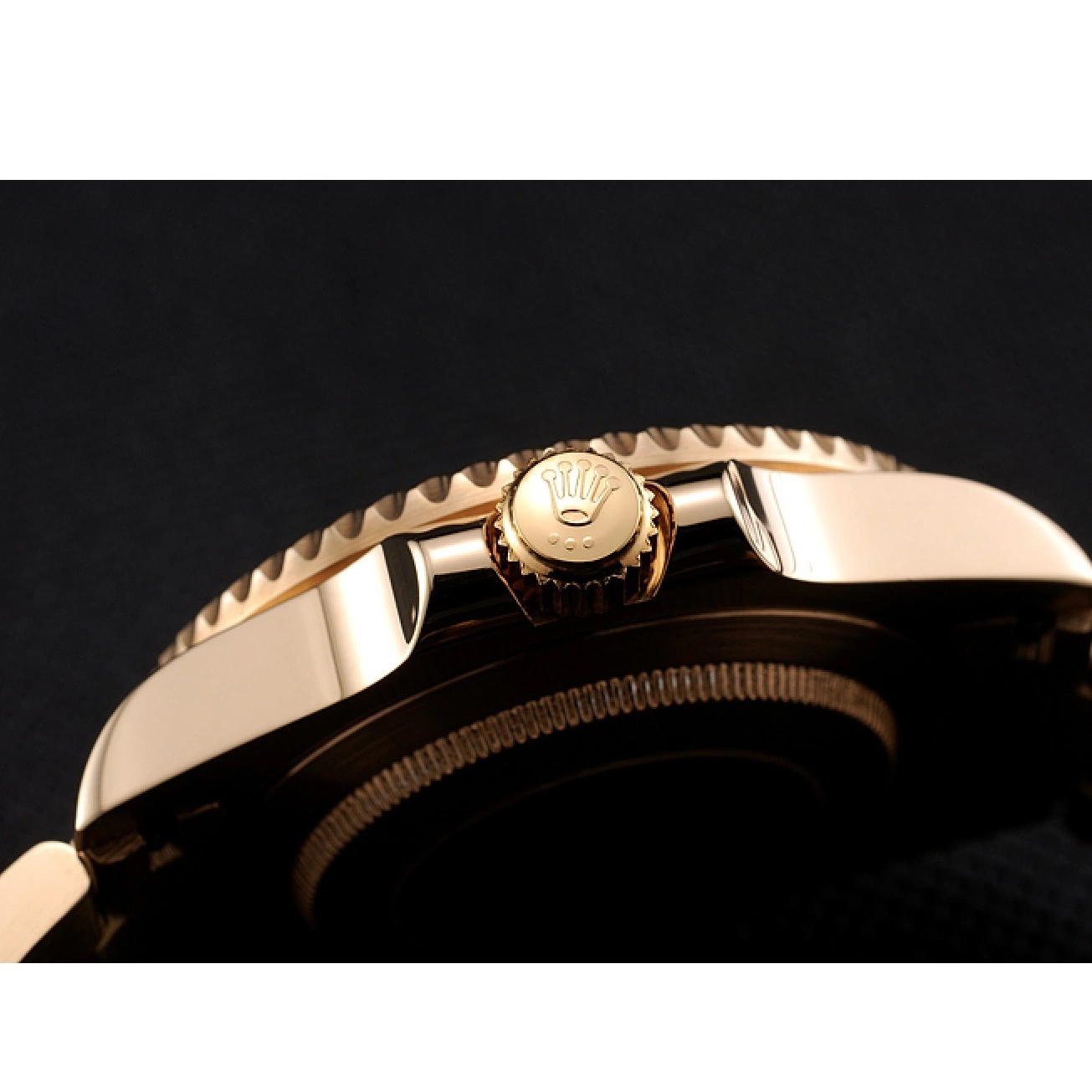 Rolex aaa copy Markings And With Bracelet Gold Gold Bezel Yellow Submariner Diamond Swiss Case Rolex Dial Black 0629